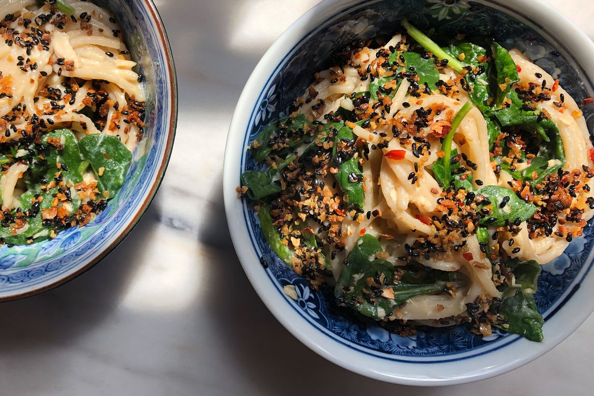 Miso-Ginger Noodles With Tuna & Spicy Sesame Crumbs Recipe on Food52