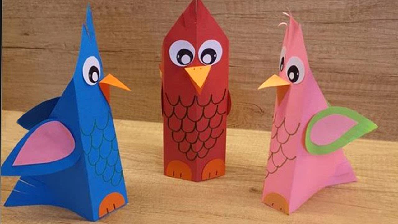 Paper Bird Craft Steps Origami Bird Tutorial
