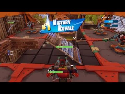 Getting my first victory royale in Fortnite