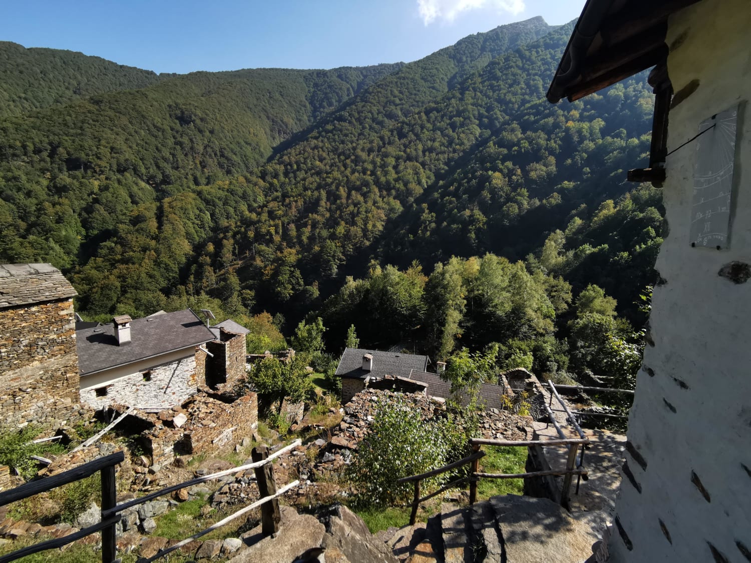 Abandoned village in the Italian alps. Was a pretty awesome hike.