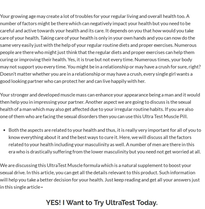 UltraTest Muscle Official Site - Boost Your Muscle Buillding Supplement?