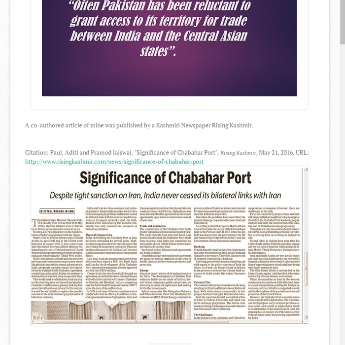 Significance of Chabahar Port ~ Spices n Secrets