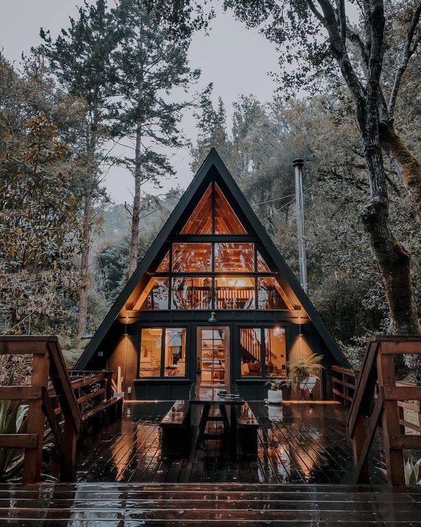 This A-Frame Cabin In Inverness, California