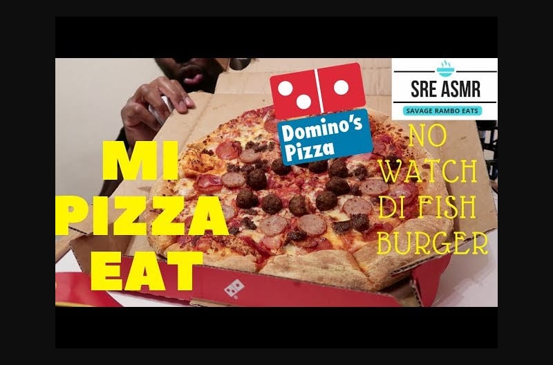 ASMR DOMINO's MEAT FEAST PIZZA WITH MC DONALDS FISH BURGER& FRIES *NO TALKING EATING SOUNDS*