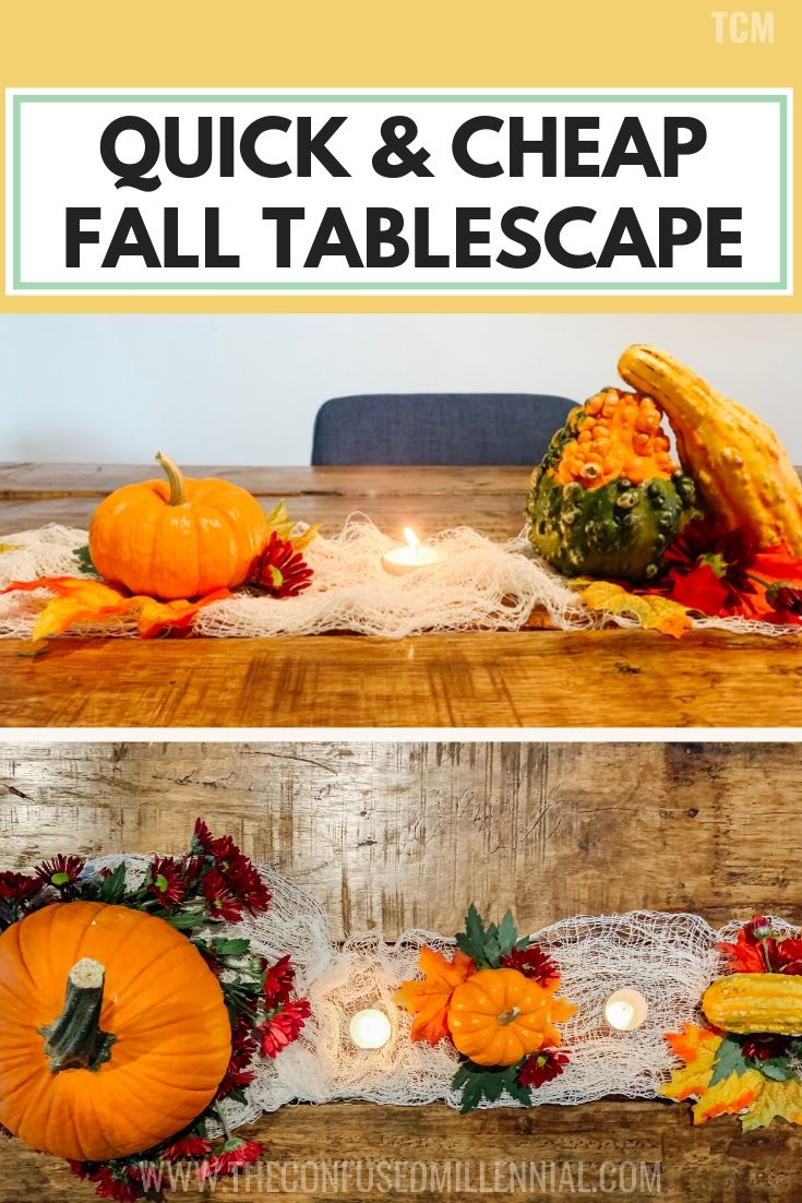 Last Minute Quick & Cheap Fall Or Thanksgiving Tablescape