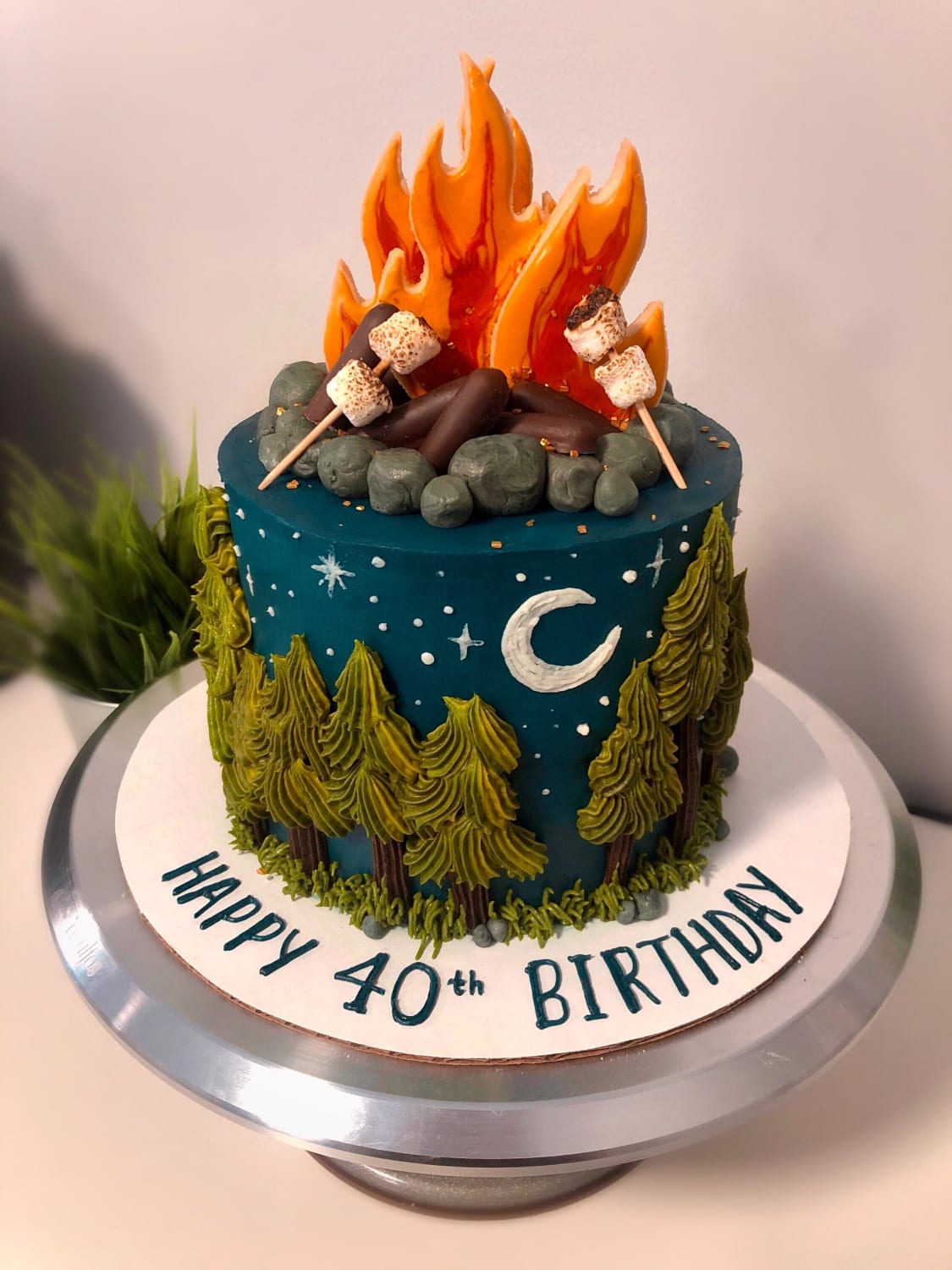 Customer requested a surprise as long as it incorporated a bonfire, I hope they like it!