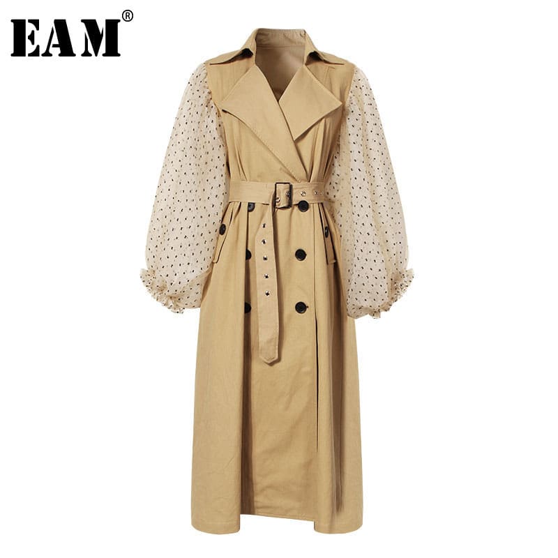 Spring coat sleeve loose long windbreaker coat women coat fashion