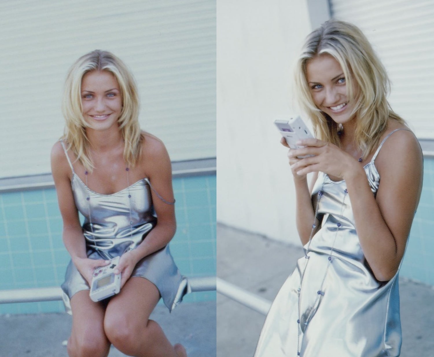 Cameron Diaz with her Gameboy, 1995.
