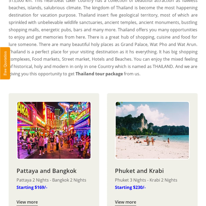 Thailand Tour Packages, Thailand Holiday Package, Thailand Honeymoon Tour Package