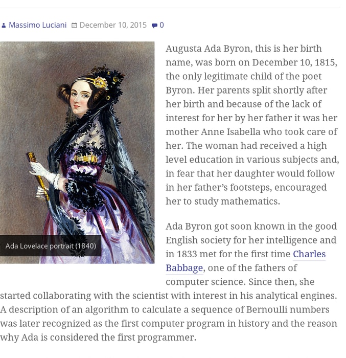 Ada Lovelace was born 200 years ago