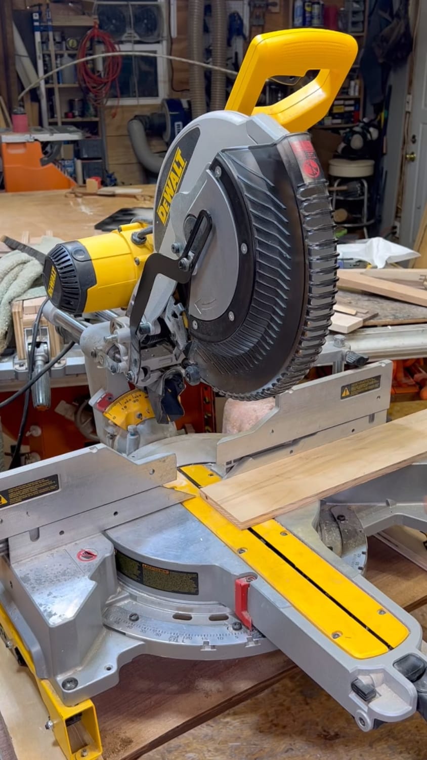 Calibrating a 12” DeWalt miter saw