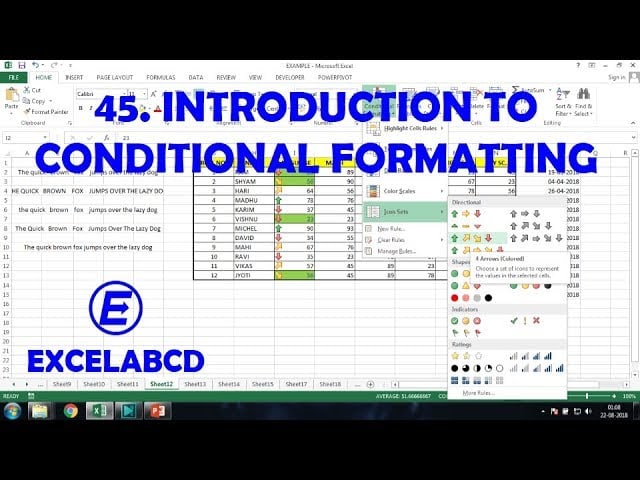 Introduction to Conditional Formatting
