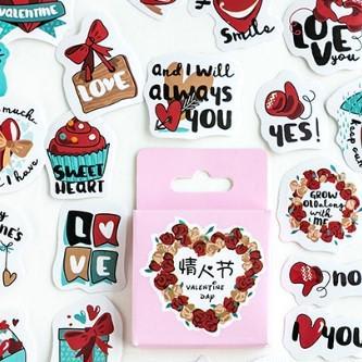 kawaii Planner Paper Label Sticker Box - Valentine Day