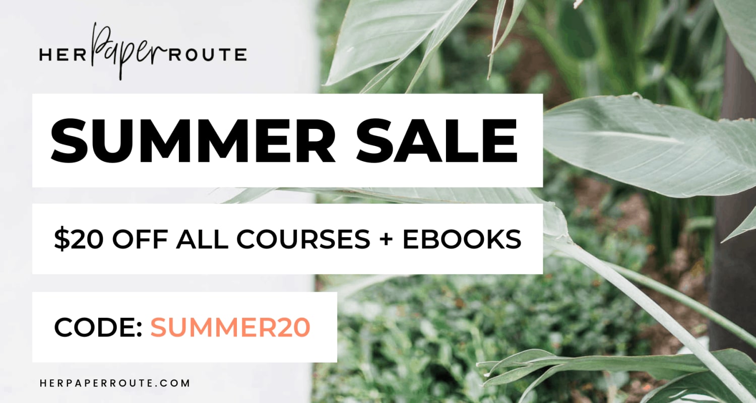 HerPaperRoute Sale! All Courses And Ebooks $20 Off With Coupon