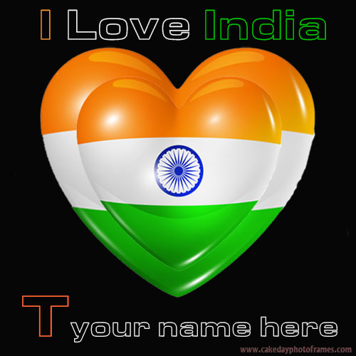 Write your name name on Indian flag T alphabet name pic