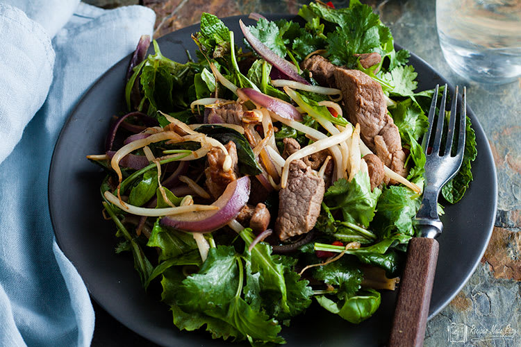 Warm Lamb Salad with a Thai Style Dressing