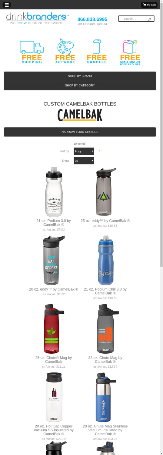 Camelbak/Eddy Custom Branded Personalized Printed Corporate, School Water Bottles