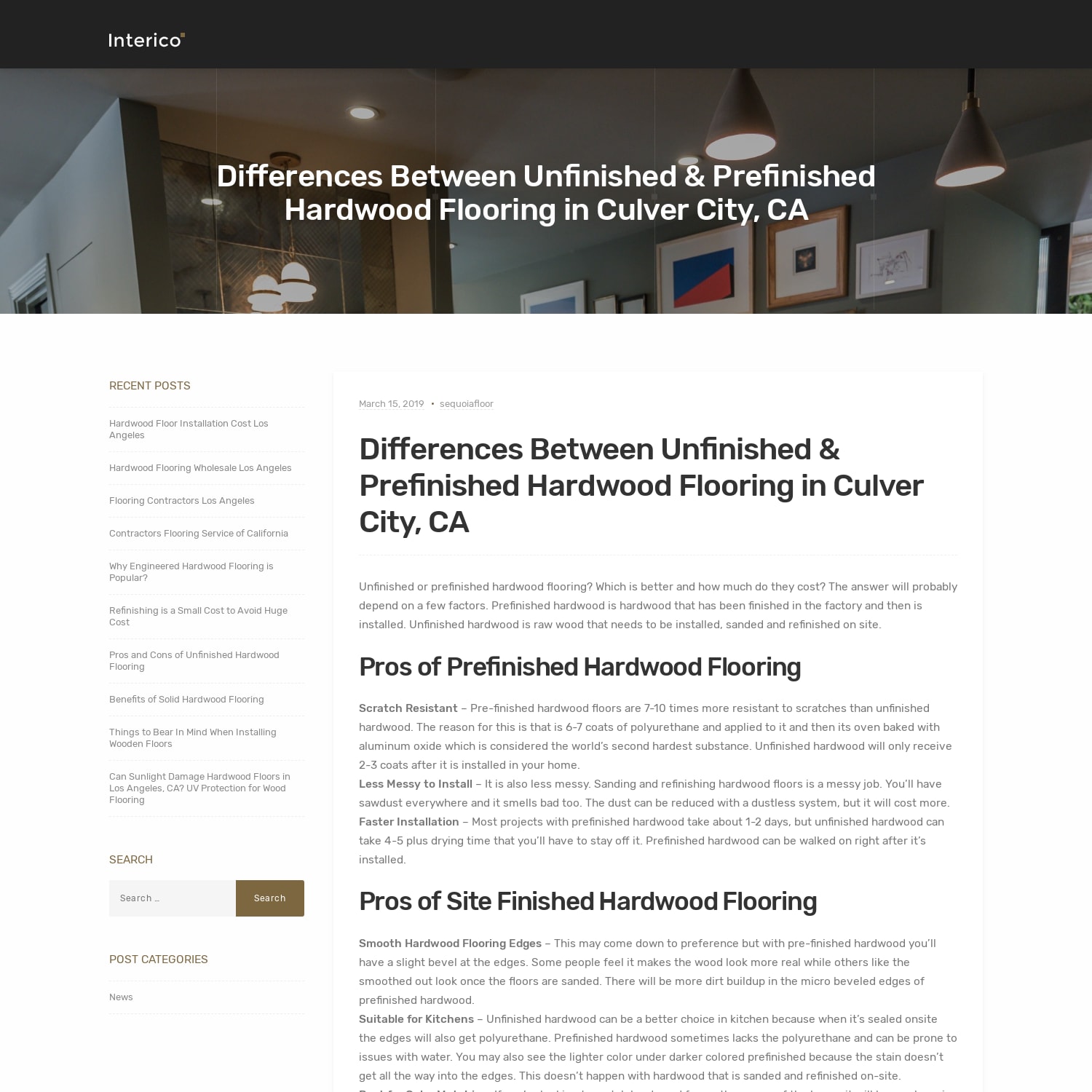 Differences Between Unfinished & Prefinished Hardwood Flooring in Culver City, CA