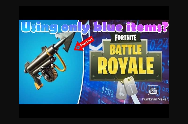 Playing with blue items ONLY challenge in Fortnite