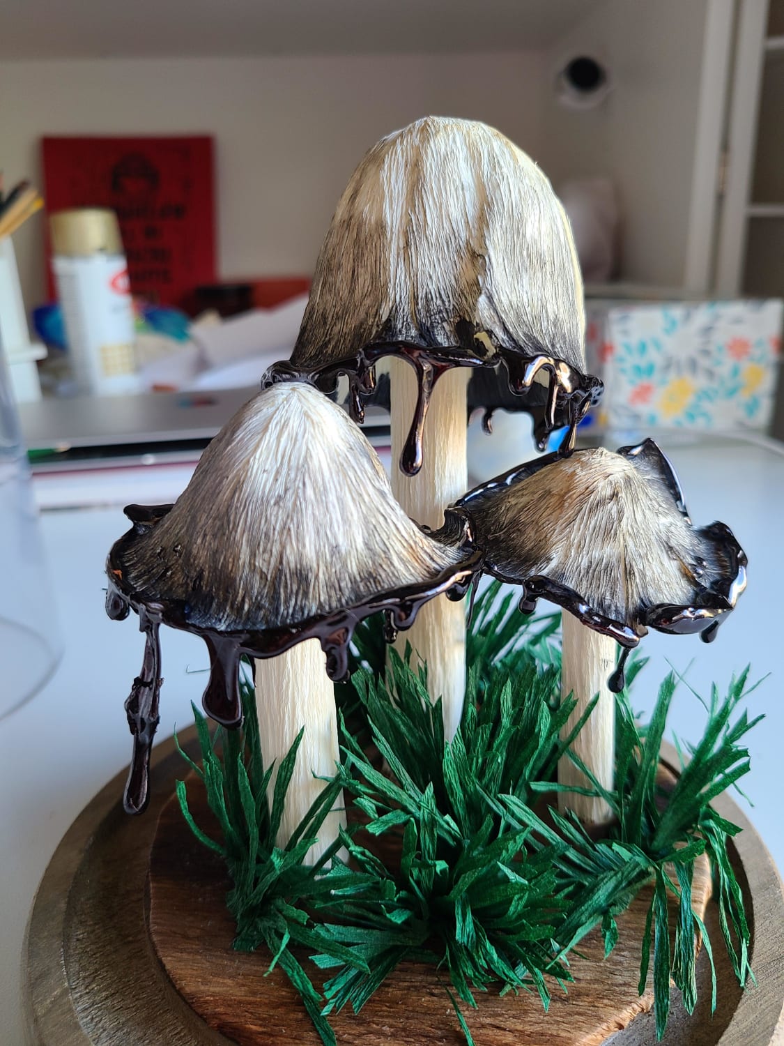 Inky cap mushroom, paper