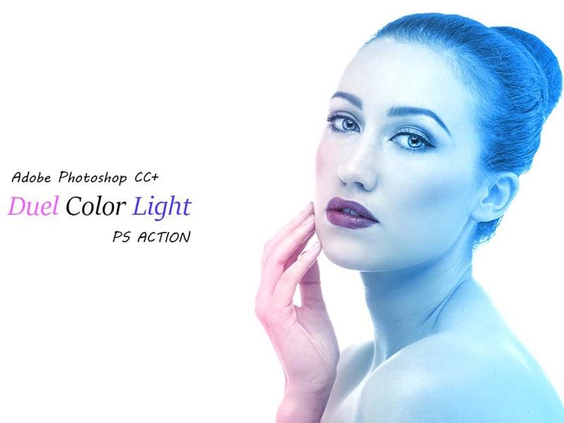Dual Color Light Photoshop Action