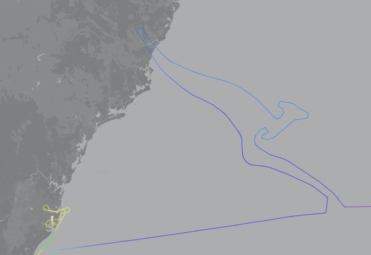 Qantas Retires Its Last 747 With Kangaroo-Shaped Sky Art
