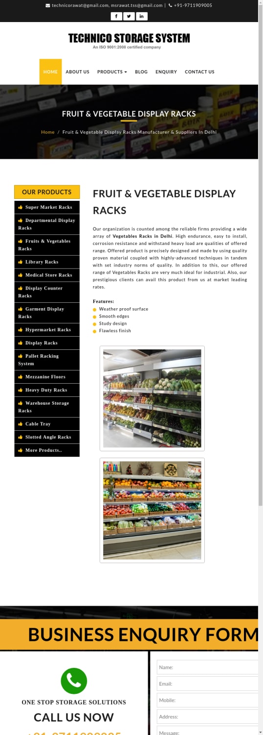 Fruit & Vegetable Display Racks Manufacturer & Suppliers in Delhi