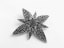 John Hardy Signed Silver Tone Floral Star Hair Clip Accessory, Beautiful Multi Use Clip