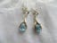 Sterling Aquamarine Earrings, Pierced Drop Earrings, Aquamarine Jewelry, Wedding, Bride, Mothers Day