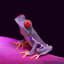 Purple cosmic frog.