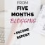 Lessons From Five Months Blogging + Income Report