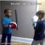 This awesome kid training with his brother