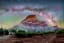 Paria Utah Pano right after a lightening storm. Spectacular airglow and intense wet ground.