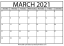 March 2021 calendar | blank printable monthly calendars