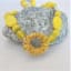 Sunflower Button and Yellow Bead Necklace, Jewellery Gift for Her