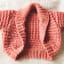 Girls Hand Knitted Edge to Edge Curved Front Cardigan, Knitted Cardigan