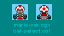 A comparison of some early ‘Super Mario Kart’ sprites of Toad, from the