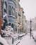 Snow covered streets of Boston's South End