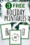 3 Free Minimalist Holiday Printables