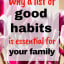 WHY A GOOD HABITS LIST IS ESSENTIAL FOR EVERY FAMILY