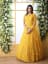Yellow Color Net Fabric Thread Embroidered Gown Style Anarkali Suit