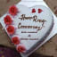 Write Couple Name on Happy Ring Ceremony Cake