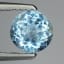 Natural aquamarine gemstone 0.90 carats round faceted gem