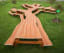 Picnic Table, carved from an entire tree