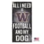 Washington Huskies NCAA Distressed Football And My Pet Dog Sign by Fan Creations