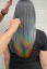 Concealed rainbow melt. Highlights to the bottom layer are also know as peakaboo highlights.