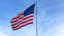 USA Flag in wind slow motion video loop wind sound