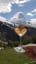 Matterhorn through a wineglass
