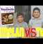 Keelan VS Twins - Axe Throwing Game Warrior's Mark by Toysmith Toys ok4kidstv video 234