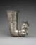 Silver Ram Rhyton from Iran, Achaemenid era, circa 5th century BCE. Usually used at royal banquets, the ability to drink skillfully from a rhyton marked one as a member of the elite. Rhyta were thus symbols of high status. Displayed at the Metropolitan Museum of Art